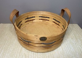 Peterboro Baskets Amish Style Lazy Susan with Leather Handles - $23.38