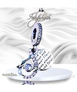 PANDORA MOM INFINITY PAVE DOUBLE DANGLE CHARM #791468C01 US SELLER - €45,93 EUR