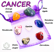 CANCER ~ Mini Zodiac Healing Crystals ~ Pocket Stone Set ~ Astrology Gift - £11.36 GBP