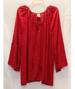 Women&#39;s plus size top 4X 26W-28W red with white pattern bell sleeves Fad... - €6,07 EUR