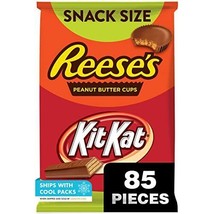 REESE&#39;S and KIT KAT Milk Chocolate Assortment Snack Size Individually Wrapped... - £36.14 GBP