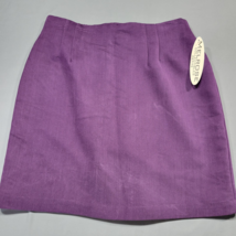Melrose Women Skirt Size 14 Purple Solid Bold Mini Stretch Waist Classic A-Line - £12.30 GBP