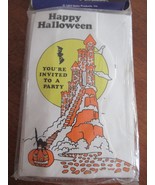 16 Vintage 1993 Betta Halloween Invitations Party Haunted Castle Bat Cat... - $230.68 MXN