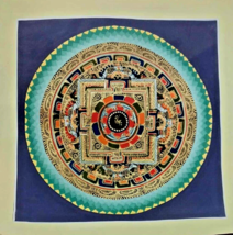 Genuine Original Hand Painted Tibetan/ Nepalese Mandala Tangka Painting - £38.80 GBP