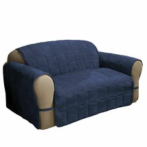 Innovative Textile Solutions Ultimate Faux Suede Loveseat-Navy T4102366 - £39.80 GBP