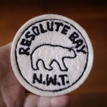 Vintage Resolute Bay N.W.T. Emblems of North Polar Bear Canada White Woo... - $25.29