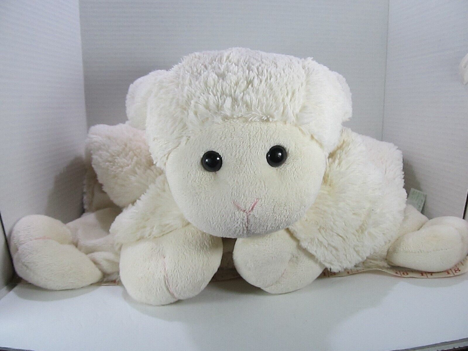 Baby Bearington Lamb White Security Safety Baby Plush Blanket large size 28"x19" - £13.13 GBP