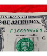 Fancy Serial Number 1 Dollar Bill $1 Triple Double F16699556N - €5,98 EUR
