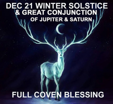 DEC 21 100X WINTER SOLSTICE & GREAT CONJUNCTION MAGICK 99 yr old Witch CASSIA4 image 2