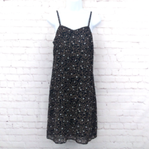 Express Compagnie Internationale Slip Dress Womens 3/4 Black Floral Vintage Y2K - $24.99