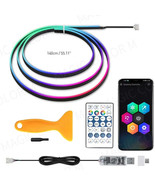 Car Ambient Lights RGB LED USB Expansion with APP &amp; Remote Control - $217.67 MXN+