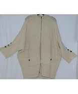 Simply Noelle Brand JCKT222Z Womens Pearl Zippered Sweater Jacket Size XXL - £39.27 GBP