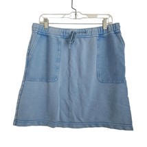 J.Jill Blue Cotton Mini Skirt Womens Medium Tall - $32.66