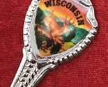 Travel Souvenir State 3.5&quot; Demitasse Collector Spoon - Wisconsin Deer Ju... - $5.89