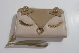 Betsey Johnson Kitsch Kitten Cat Wallet Brown Multi NWT - $32.00
