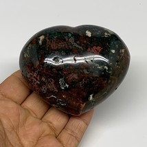 0.59 lbs, 2.6&quot;x3.1&quot;x1.5&quot; Ocean Jasper Heart Polished Healing Crystal, B30889 - £17.31 GBP