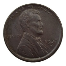 Antique Crafts American Lincoln Cent 1937 Copper Commemorative Coin - £5.87 GBP