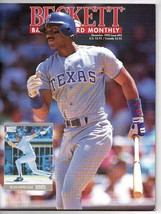 VINTAGE 1992 Beckett Baseball Card Magazine #93 Juan Gonzalez Rangers - £7.78 GBP