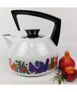 Villeroy &amp; Boch Acapulco Enamel Kettle -Mid Century Vintage Retro Teapot - $274.30 CAD