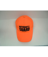 Retro neon orange black National Guard graphics  baseball cap hat made i... - $19.75