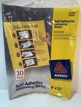 10 Pack Avery Clear Self-Adhesive Laminating Sheets 3 mil 9 x 12 - $17.20