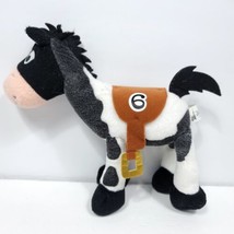 Disney Parks Black Race Horse Toy Story Woody Plush Stuffed #6 Bullseye 8&quot; - $17.81