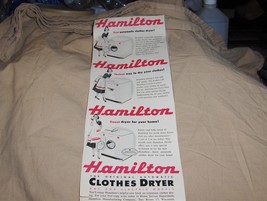 partial page vintage advertisement for Hamilton Automatic Clothes Dryers - $10.00