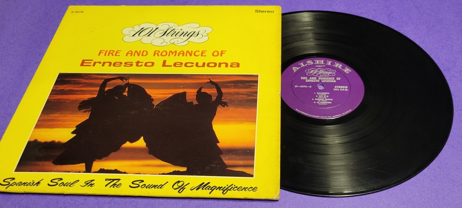 101 Strings - Fire and Romance of Ernesto Lecuona - Alshire S-5076 Vinyl... - $5.93