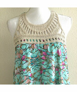 Xhilaration Women&#39;s Summer Halter Dress Size M Crotchet Neck Keyhole Back - $41.21