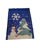 Vintage Christmas Snowman Winter Wonderland Outdoor Flag 38x28 Holiday Y... - $31.85 CAD