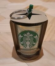 Starbucks Europe Tumbler Cold Cup Ornament Keychain Europe Green &amp; Gold ... - $27.69 CAD