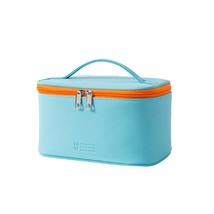 PURDORED 1 Pc Women Candy Color Makeup Case Leather Cosmetic Bag Waterproof Trav - £51.13 GBP