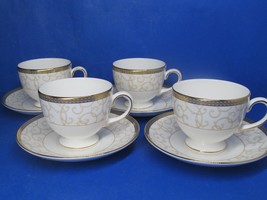 Wedgewood  Celestial Gold Cup and Saucer 4 Sets Pristine condition - £54.29 GBP
