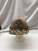 Trucker Hat Baseball Cap Vintage Snapback Camo Gull Lake Campground Tens... - $39.99