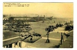 Prosperous American Wharf the Traffic on Land &amp; Sea Postcard Kobe Japan 1900&#39;s - $9.90