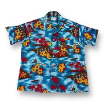 VTG 70s Waikiki 76 Holiday Aloha Shirt Hawaiian Style Made in Korea Retro Large - £19.77 GBP