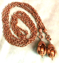 Avon Rare Double Chain Lariat Necklace in Gold Tone with Removable Charms - £23.40 GBP