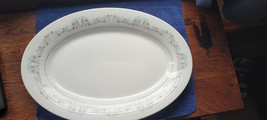 Vintage Oval Platter 14&quot;x9.75&quot; Floral Crown Ming China Collectible Decorative - £14.33 GBP