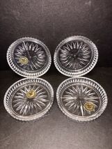 Princess House COASTERS Highlights in Lead Crystal New Sticker Vintage S... - $27.00