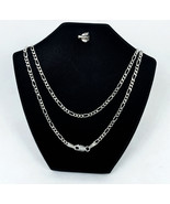 Minimalist Figaro Chain Necklace 925 Sterling Silver, Handmade Unisex Li... - £31.97 GBP+