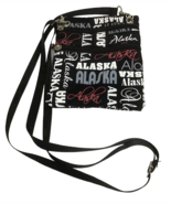 Alaska Crossover Body Purse Bag Typography State USA Adjustable Zips Fon... - $19.79