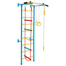 5 in 1 Kids Indoor Gym Playground Swedish Wall Ladder Children Home Climbing Gym - £244.71 GBP