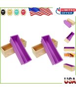 Complete 2PCS Silicone Soap Making Set with Wood Box - Vibrant Purple El... - $701.41 MXN