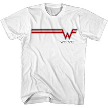 Weezer Striped Logo Men&#39;s T Shirt Concert Tee Official Band Merch Alternative - £16.24 GBP+
