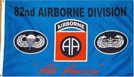 82nd Airborne &quot;Blue&quot; MILITARY Flag - 3 foot by 5 foot Polyester (NEW) - £10.15 GBP