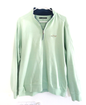 Greg Norman Mens 1/4 Zip Pullover Sweatshirt Light Green Size M 100% Cot... - $23.75