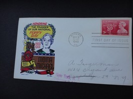 1948 Moina Michael Poppy Day First Day Issue Envelope Stamp Military FDC... - $2.50