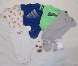 Baby Boy Lot Adidas, Carter&#39;s One pieces size 6 Months - £4.62 GBP