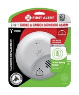 First Alert 10 Year Back Up Hard-Wired w/Battery Back-Up Ionization Smok... - €63,53 EUR