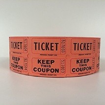 Raffle Tickets Orange 2000 per Roll 50/50 Fun Fair Color-Brand New-SHIPS N 24 HR - £19.57 GBP